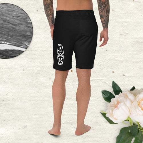 Big Wordz Men's fleece shorts (White Wording)