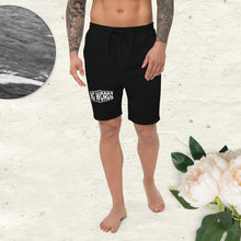 Load image into Gallery viewer, Big Wordz Men&#39;s fleece shorts (White Wording)