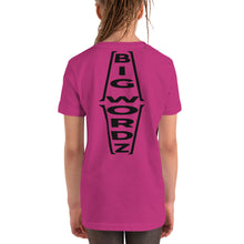 Load image into Gallery viewer, Big Wordz Youth Short Sleeve T-Shirt (Black Wording)