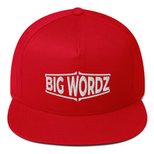 Load image into Gallery viewer, Big Wordz Flat Bill Cap (White Wording)