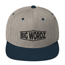 Load image into Gallery viewer, Big Wordz Snapback Hat (Black Wording)