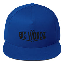 Load image into Gallery viewer, Big Wordz Flat Bill Cap (Black Wording)