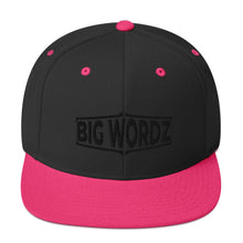 Load image into Gallery viewer, Big Wordz Snapback Hat (Black Wording)