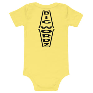 Big Wordz Baby One Piece (Black Wording)