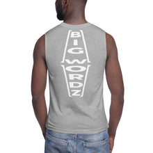 Load image into Gallery viewer, Big Wordz Muscle Shirt (White Wording)