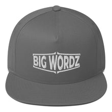 Load image into Gallery viewer, Big Wordz Flat Bill Cap (White Wording)