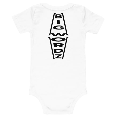 Big Wordz Baby One Piece (Black Wording)