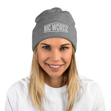 Load image into Gallery viewer, Big Wordz Pom-Pom Beanie (White Wording)