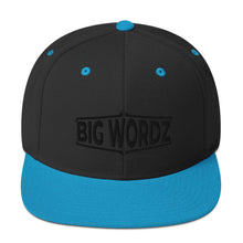 Load image into Gallery viewer, Big Wordz Snapback Hat (Black Wording)