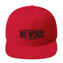 Load image into Gallery viewer, Big Wordz Snapback Hat (Black Wording)