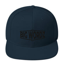 Load image into Gallery viewer, Big Wordz Snapback Hat (Black Wording)