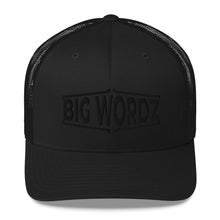 Load image into Gallery viewer, Big Wordz Trucker Cap (Black Wording)