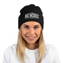 Load image into Gallery viewer, Big Wordz Pom-Pom Beanie (White Wording)