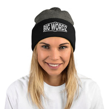 Load image into Gallery viewer, Big Wordz Pom-Pom Beanie (White Wording)