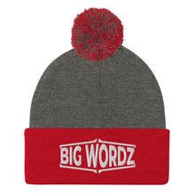 Load image into Gallery viewer, Big Wordz Pom-Pom Beanie (White Wording)