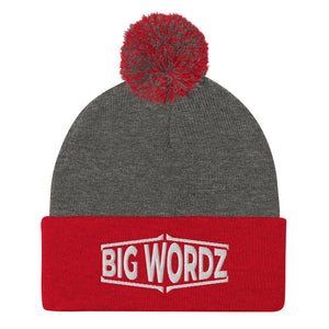 Big Wordz Pom-Pom Beanie (White Wording)