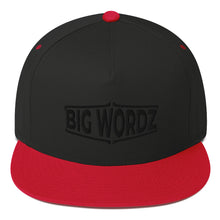 Load image into Gallery viewer, Big Wordz Flat Bill Cap (Black Wording)
