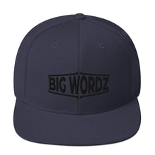 Load image into Gallery viewer, Big Wordz Snapback Hat (Black Wording)