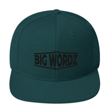 Load image into Gallery viewer, Big Wordz Snapback Hat (Black Wording)