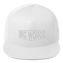 Load image into Gallery viewer, Big Wordz Flat Bill Cap (White Wording)