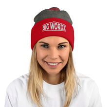 Load image into Gallery viewer, Big Wordz Pom-Pom Beanie (White Wording)