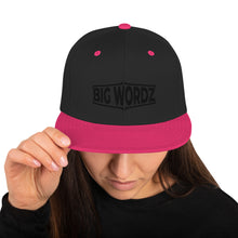 Load image into Gallery viewer, Big Wordz Snapback Hat (Black Wording)