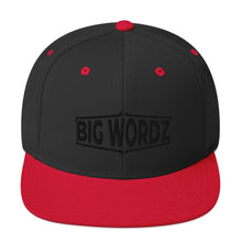 Load image into Gallery viewer, Big Wordz Snapback Hat (Black Wording)