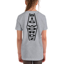 Load image into Gallery viewer, Big Wordz Youth Short Sleeve T-Shirt (Black Wording)