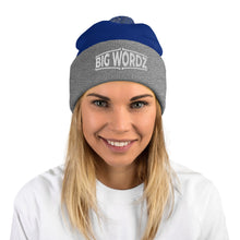 Load image into Gallery viewer, Big Wordz Pom-Pom Beanie (White Wording)