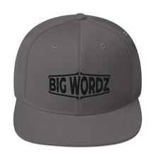 Load image into Gallery viewer, Big Wordz Snapback Hat (Black Wording)