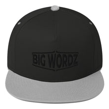Load image into Gallery viewer, Big Wordz Flat Bill Cap (Black Wording)